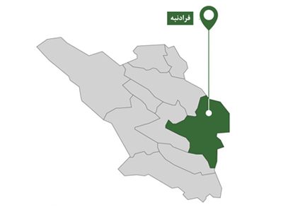 نقشه فرادنبه استان چهارمحال و بختیاری